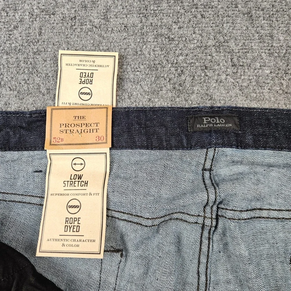 Polo Ralph Lauren Mens Prospect Straight Jeans Indigo Blue 52B x 30 New